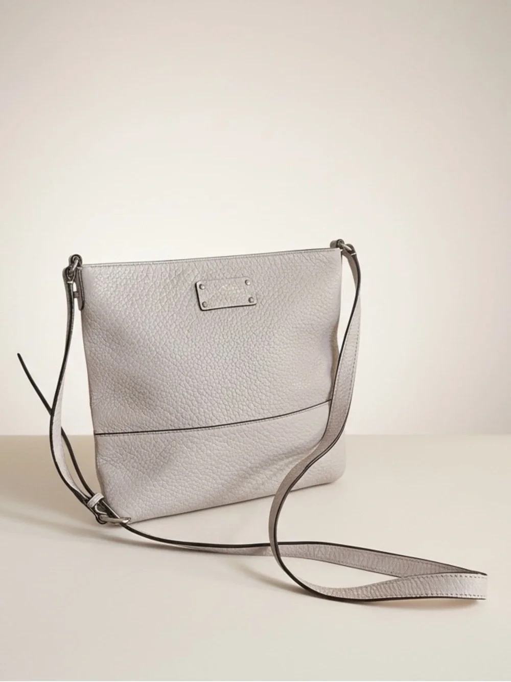 Kate Spade Pebbled Leather Crossbody Bag Blush Pink Taupe NWOT